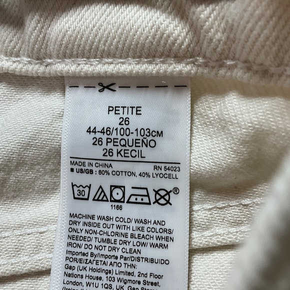 BANANA REPUBLIC Premium Denim Cotton Blend High Rise Wide Leg Jeans w/ Slits 26P - Picture 9 of 10